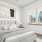 a bed in a bedroom